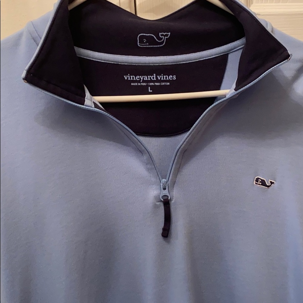 Vineyard Vines Men’s Large Blue 1/4 Zip Pullover